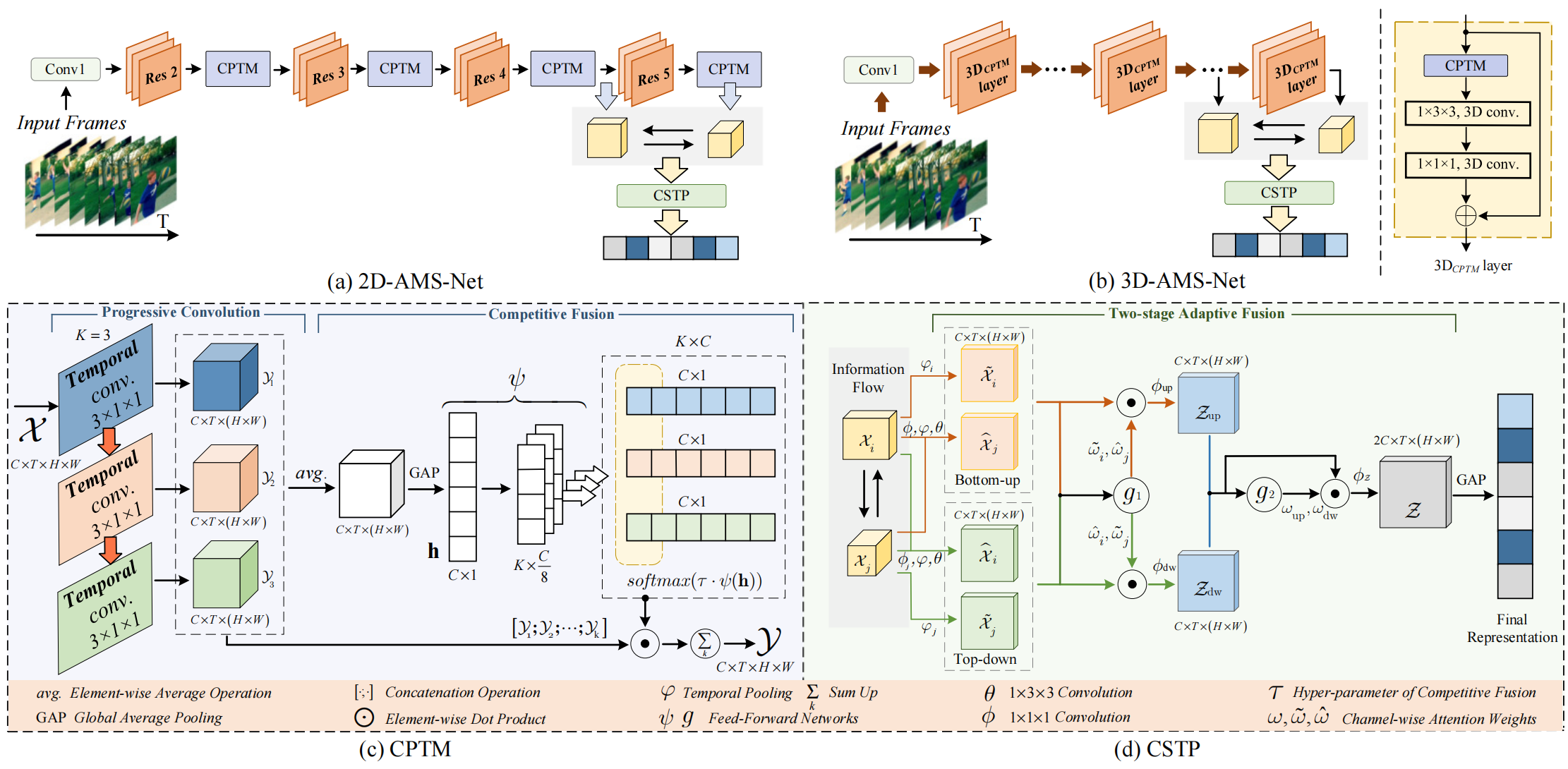 AMS-Net: Modeling Adaptive Multi-Granularity Spatio-Temporal Cues for Video Action Recognition